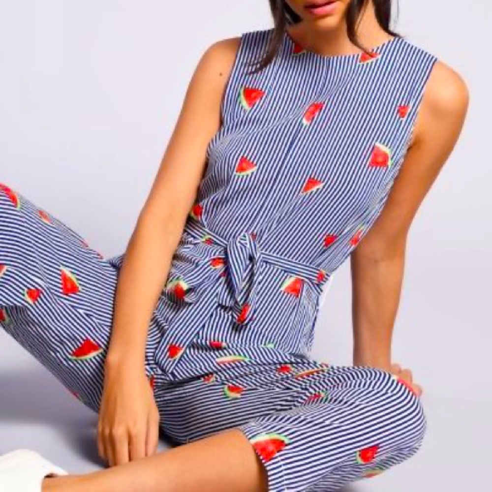 ASOS Watermelon Striped Jumpsuit